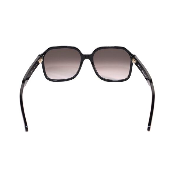 Ferragamo Square Womens Black Sunglasses - Black / Black Gradient - NWT - Picture 9 of 10